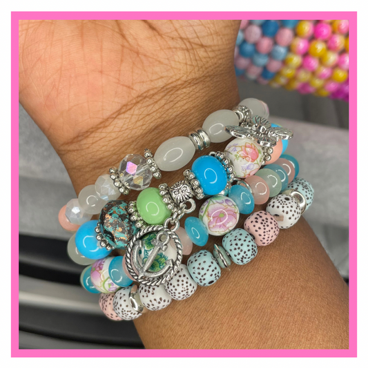 Soft Girl Butterfly World Bead Set