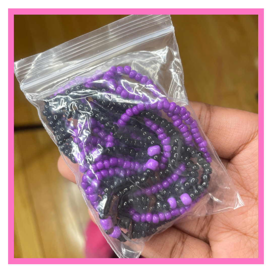 Drill Purple Waist Beads