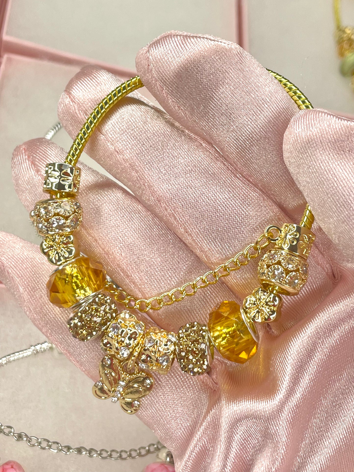 Golden Butterfly x Charm Bracelet