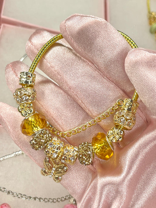 Golden Butterfly x Charm Bracelet