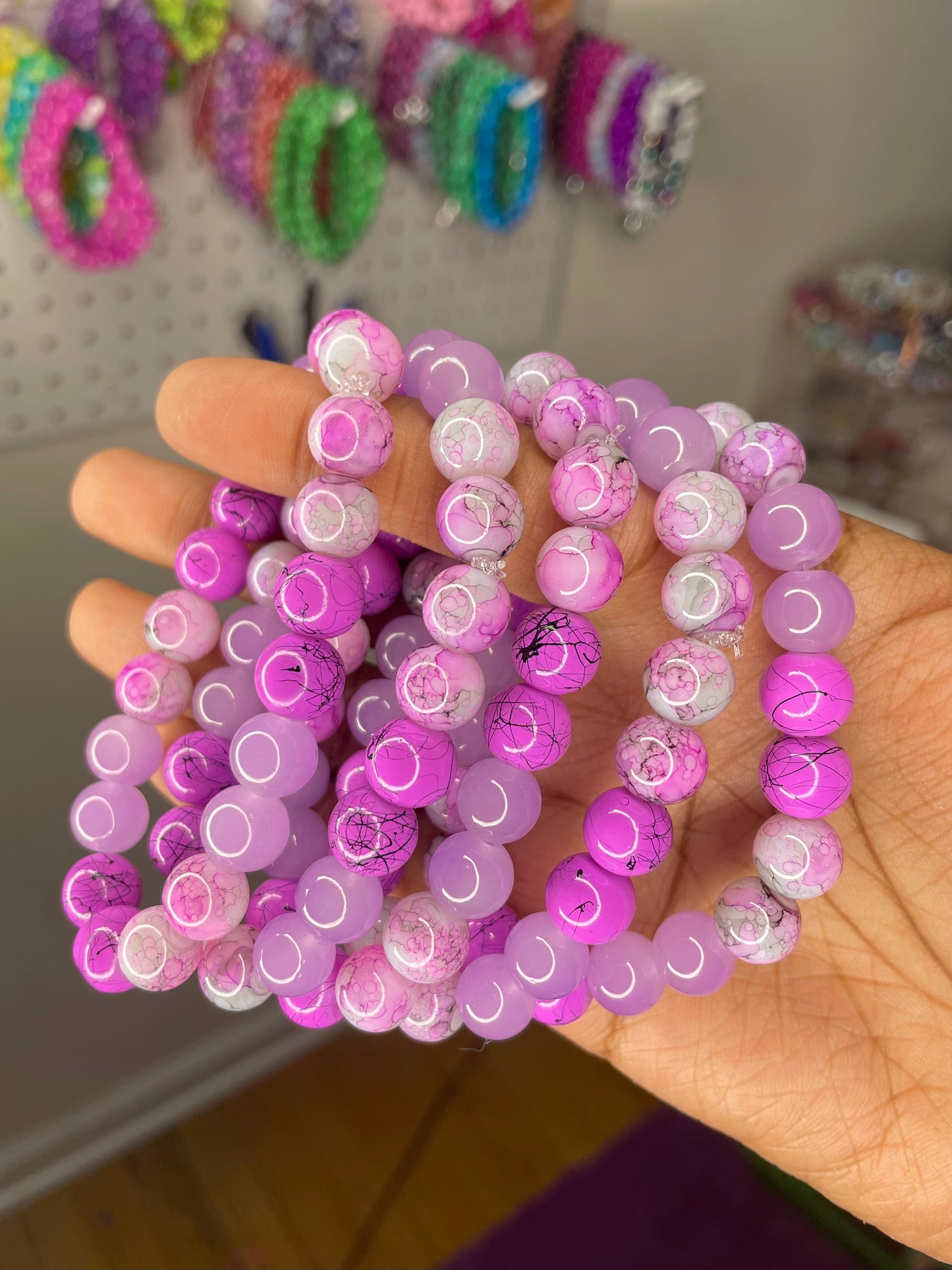 NEW! Purple Twister Beaded Bracelet