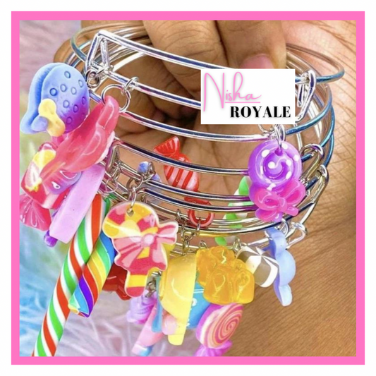 Candyland Silver Bangle