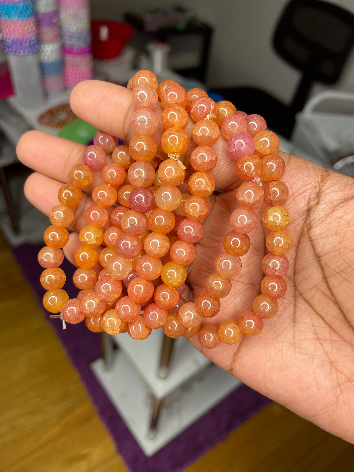 NEW! Orange Things Beaded Bracelet
