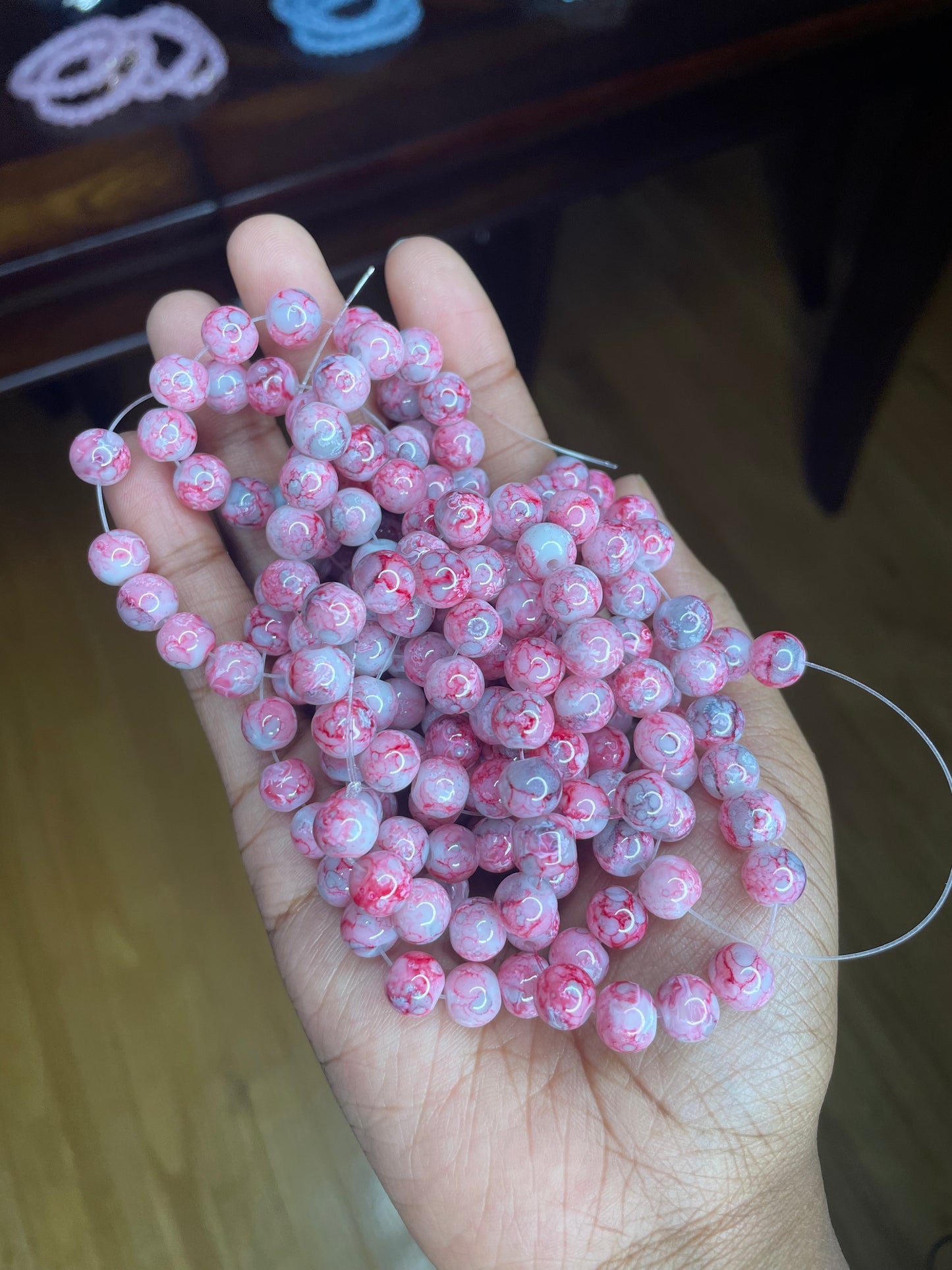 Wholesale: “Peppermint” 8mm Beads