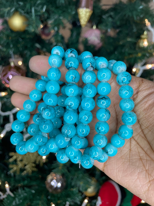 NEW! Blue Mint Beaded Bracelet