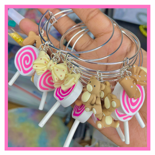 Silver Daisy Bow Bangles
