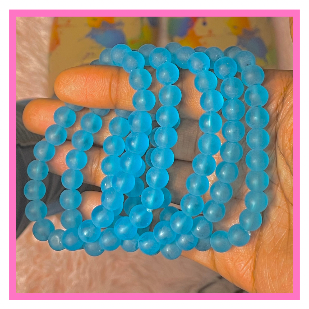 Ice-E Blue Beaded Bracelet