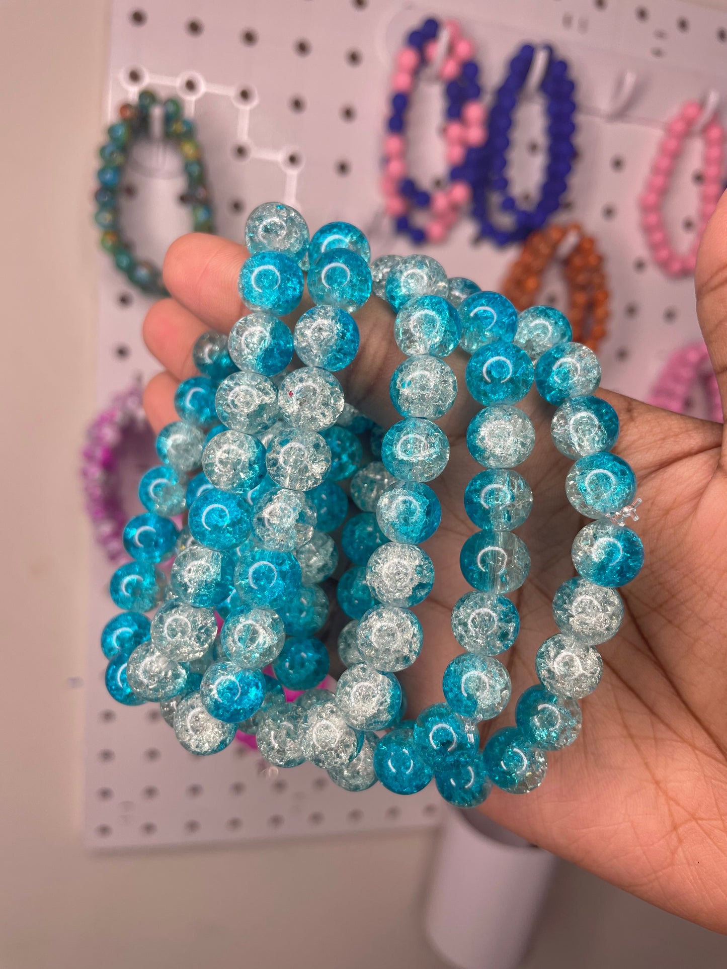 NEW! Blue Ice Beaded Bracelet