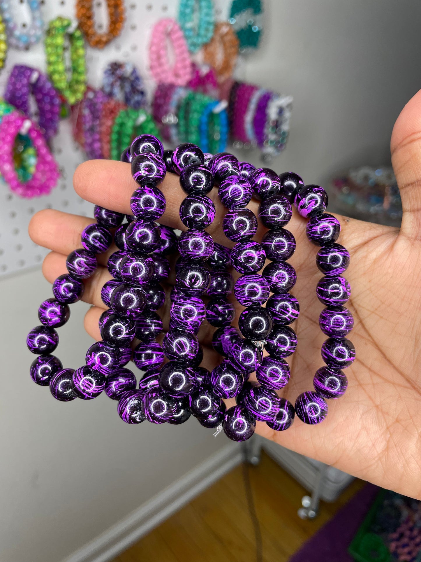 NEW! Purple Zigzag Beaded Bracelet