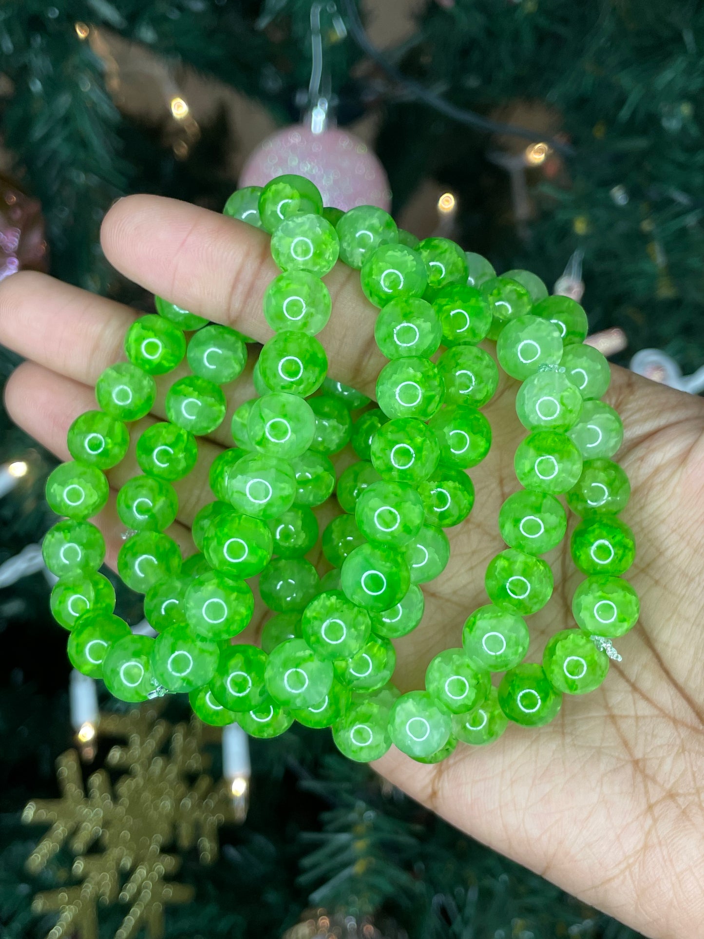 NEW! Lime Green Beaded Bracelet