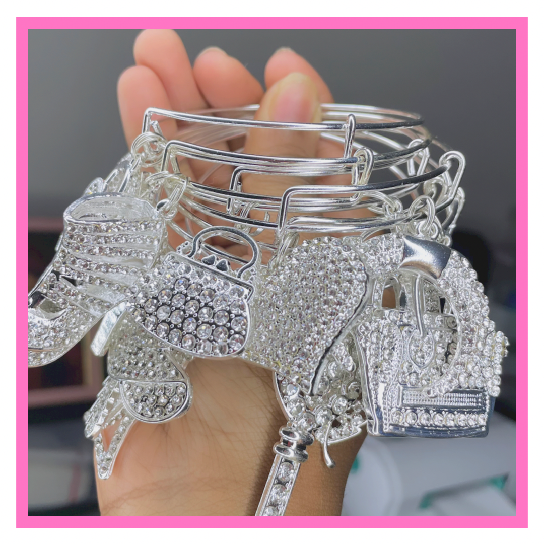NEW! Star Bling Silver Bangles